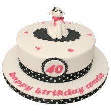 Poodle Birthday Cake