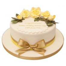 Yellow Rose Anniversary Cake