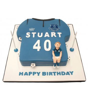 Everton Football Shirt Cake • Caking and Baking • Leamington Spa  Warwickshire