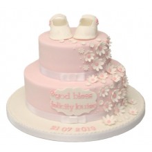 Baby Booties Christening Cake