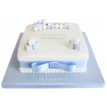 Train Christening Cake 1